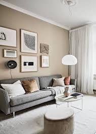 living room with beige walls