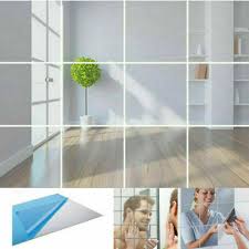 wall stickers glass mirror tiles self
