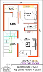 20 By 30 Indian House Plans Best 1bhk