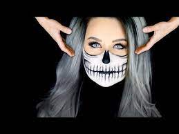 half skull makeup tutorial floating