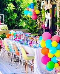 colorful modern 10th birthday party