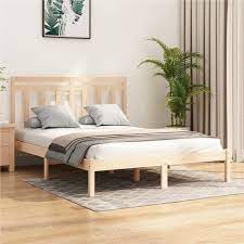 Bed Frame Solid Wood 120x190 Cm 4ft
