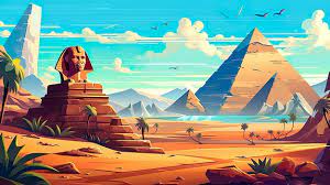 egyptian pyramids and sphinx generative ai