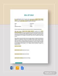 This generic bill of sale form can be used to transfer ownership of most personal property from one party (the seller) to another (the buyer). Auto Bill Of Sale 11 Free Word Pdf Documents Download Free Premium Templates