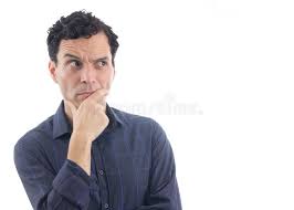 Suspicious Man. The Person Is Wearing Dark Blue Social Shirt. Is Stock  Image - Image of hand, brazilian: 102658977