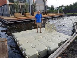modular floating cubes sunny dock