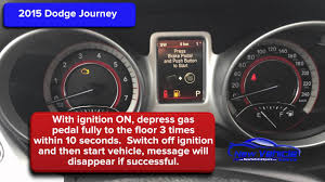 2015 Dodge Journey Oil Light Reset Service Light Reset