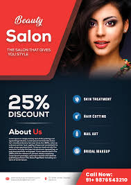 beauty salon flyer psd template