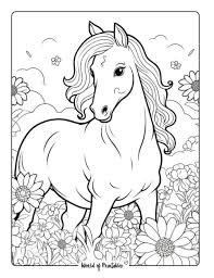 horse coloring pages for kids s