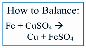 how to balance fe cuso4 cu feso4