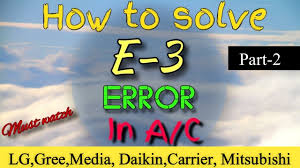 e3 error code air conditioner how to