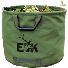 elk reusable garden leaf waste bag with handles 33 gallon canvas fabric heavy duty 22 width x 18 height