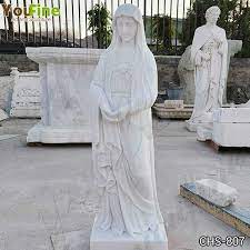 Catholic Garden White Marble Blessed