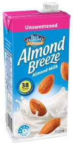 unsweetened almond milk almond breeze