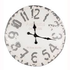Antique White Grey Round Wall Clock