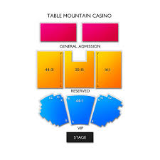 Table Mountain Casino 2019 Seating Chart