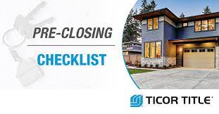 pre closing checklist for home sellers