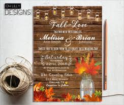 26 Fall Wedding Invitation Templates Free Sample Example