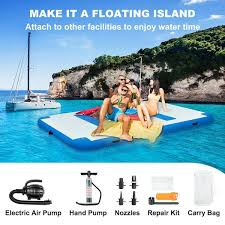 vevor inflatable floating dock 10 x 6 5