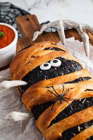 halloween mummy stromboli dinner