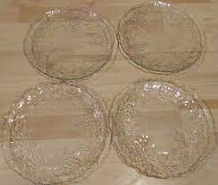 Vintage Clear Glass Dinner Plates