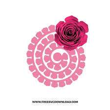 rolled flower svg png free cut files