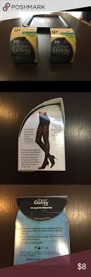 Leggs Sheer Energy Control Top Tights Navy Q 2 Pairs Of L