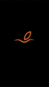 1080x1920 glowing apple logo 4k iphone