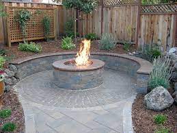 rock seating around fire pit