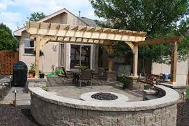 Paver Patio Fire Pit Double Seat Wall