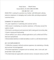 Cashier Resume Template 16 Free Samples Examples Format