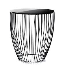 Round Side Table Black