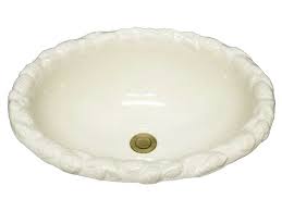 Oval Sink Sculpted Sea Shell Rim