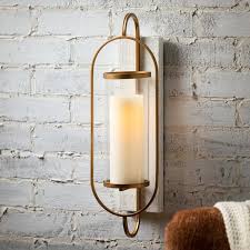 Gold Hurricane Candle Sconce Met2156