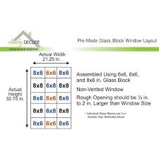 Redi2set Wavy Glass 21 25 In X 32 75 In Frameless Replacement Glass Block Window In Clear S2234dc
