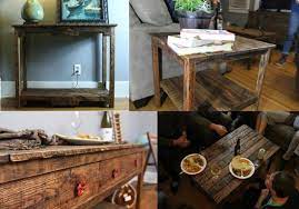 Reclaimed Pallet Wood Sofa Console