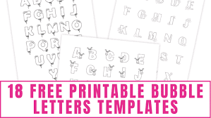 free printable bubble letters templates