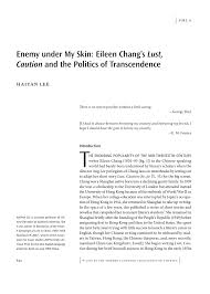 Femme mature sublime nue avec chatte rasé. Pdf Enemy Under My Skin Eileen Chang S Lust Caution And The Politics Of Transcendence