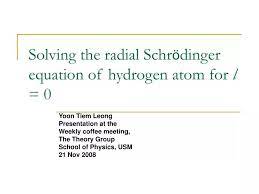 Dinger Equation Of Hydrogen Atom