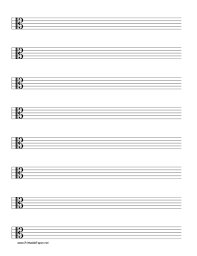Printable Staff Alto Clef Music Paper