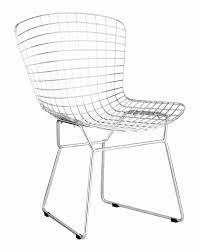 wire dining chair chrome set of 2 by