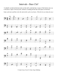 Welcome to free printable music theory worksheets for music students available for download for free. Intermediate Intervals And Note Identification Bass Clef 2 Pages Music Theory Lessons Music Lesson Plans Music Theory Worksheets