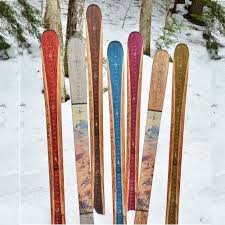 Wooden Ski Growth Chart Kids Wood Height Chart