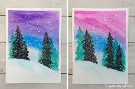 Winter Watercolor Art Project For Kids