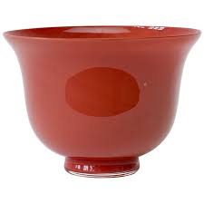 Italian Red Murano Glass Bowl Or Vase