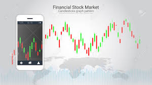 Mobile Stock Trading Concept With Candlestick And Financial Graph