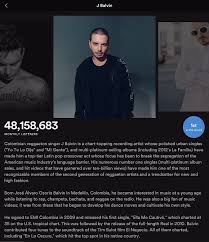 J Balvin Is The 1 Global Artist On Spotify