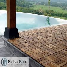 Install Wood Deck Tiles