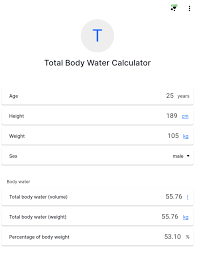 total body water calculator formula