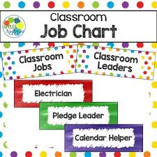 Classroom Job Chart In Rainbow Theme